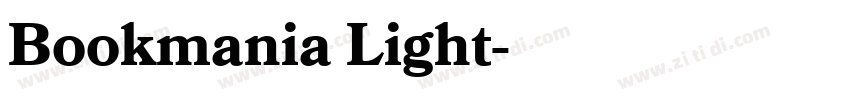 Bookmania Light字体转换